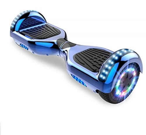 Self Balancing Segway : Hoverboards for kid, Self Balance Scooter 6.5 Inches LED with Lights and Bluetooth Speaker Best Gifts for Kids (Blue)