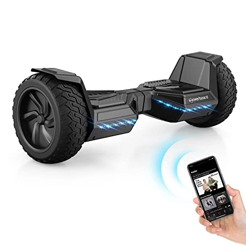 Self Balancing Segway : Hoverboards Off-road 8.5 inch, iHoverboard H8 All Terrain Hoverboards with Bluetooth Speaker, Dual Motor, LED lights, Self Balancing Hoverboards for Kids Adults Gifts