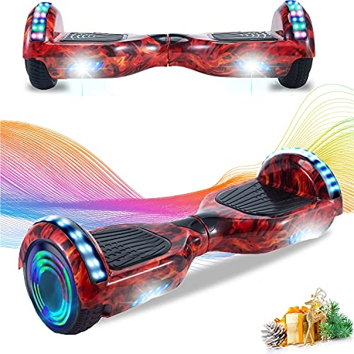 Self Balancing Segway : HST 6.5 Inch Hoverboard Self Balancing Electric Scooter with Bluetooth and LED Lights, Off Road Segway for Kids and Adults Best Gifts, TW01
