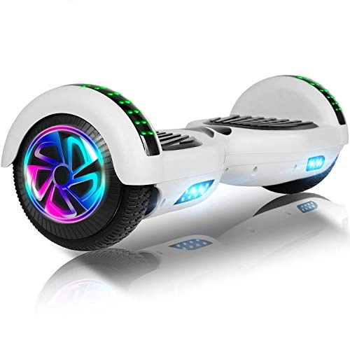 Self Balancing Segway : Jolege Hoverboard Scooter eléctrico con auto balanceo inteligente de dos ruedas de 6.5" y luz LED colorida para ruedas para adultos, certificado por UL2272