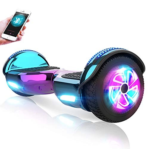 Self Balancing Segway : M MEGAWHEELS 6.5" Electric Scooters, Self-Balancing Hover Scooter Board, Max Load 100kg for Kids Adults with Bluetooth Speaker-Violet