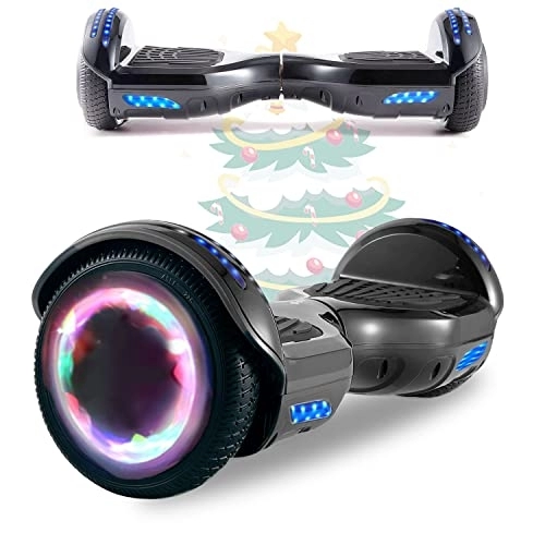 Self Balancing Segway : MJK 6.5'' Hoverboard Self Balancing Electric Scooter Off Road Electric Scooter Segway with Bluetooth, UK Charger and LED Lights for Kids and Adults (S-Grey)