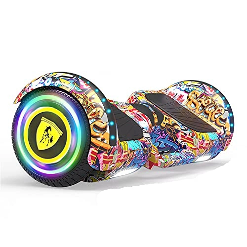 Self Balancing Segway : Newut 6.5 Inches two-Wheeled Mini Electric Scooter with Built-In Wireless Speaker Smart Camouflage Powder Bluetooth Marquee, Hoverboard for Kids Ages 6-12, Colorful