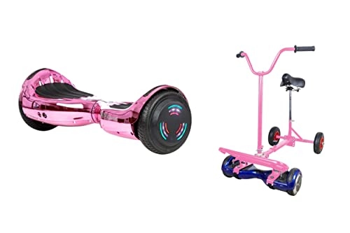 Self Balancing Segway : PINK CHROME - ZIMX BLUETOOTH HOVERBOARD SEGWAY WITH LED WHEELS UL2272 CERTIFIED + HOVEBIKE BLACK PINK