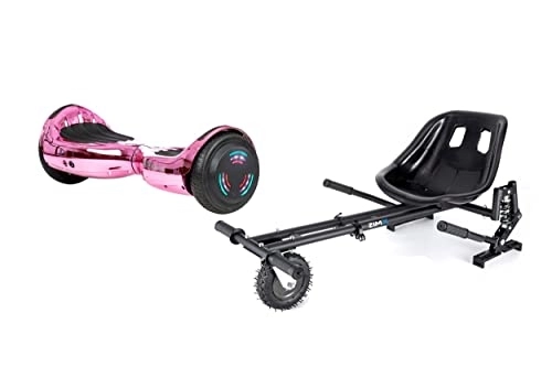 Self Balancing Segway : PINK CHROME - ZIMX HK4 BLUETOOTH HOVERBOARD SEGWAY WITH LED WHEELS UL2272 CERTIFIED + HK8 BLACK