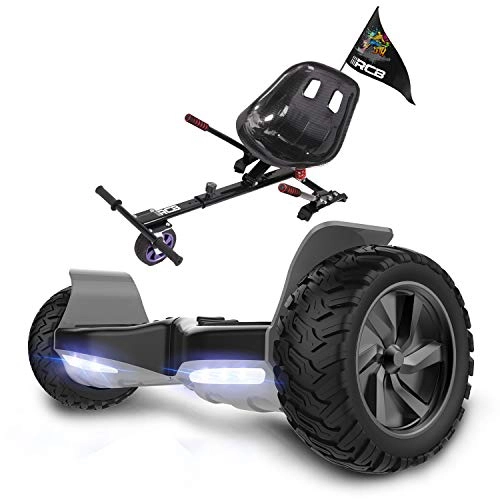 Self Balancing Segway : RCB Hoverboard 8.5 Inch with Shockproof Hoverkart All Terrain Electric Self Balanced Scooter SUV with LEDs Bluetooth for Adults and Teens