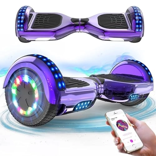 Self Balancing Segway : RCB Hoverboards for Kids and Adults 6.5 inch, Segways with Bluetooth - Speaker - Colorful LED Lights, Hover Board Gift for Kids and Teenager
