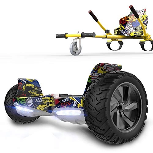 Self Balancing Segway : RCB Hoverboards SUV Electric Scooter Hoverboard All Terrain 8.5 '' Hummer Bluetooth + Hoverkart Go Kart for Self-Balanced Electric Scooter