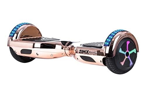 Self Balancing Segway : ROSE GOLD CHROME - ZIMX BLUETOOTH HOVERBOARD SWEGWAY SEGWAY WITH LED WHEELS UL2272 CERTIFIED