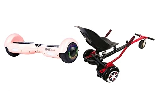 Self Balancing Segway : ROSE GOLD - ZIMX HB2 HOVERBOARD SWEGWAY SEGWAY WITH LED WHEELS UL2272 CERTIFIED + HOVERKART HK5