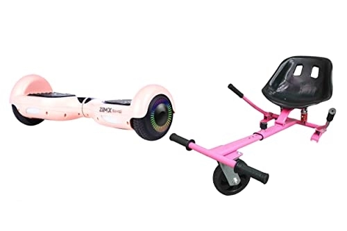 Self Balancing Segway : ROSE GOLD - ZIMX HB2 HOVERBOARD SWEGWAY SEGWAY WITH LED WHEELS UL2272 CERTIFIED + HOVERKART HK5 PINK