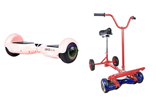 Self Balancing Segway : ROSE GOLD - ZIMX HOVERBOARD SWEGWAY SEGWAY WITH LED WHEELS UL2272 CERTIFIED + HOVEBIKE RED