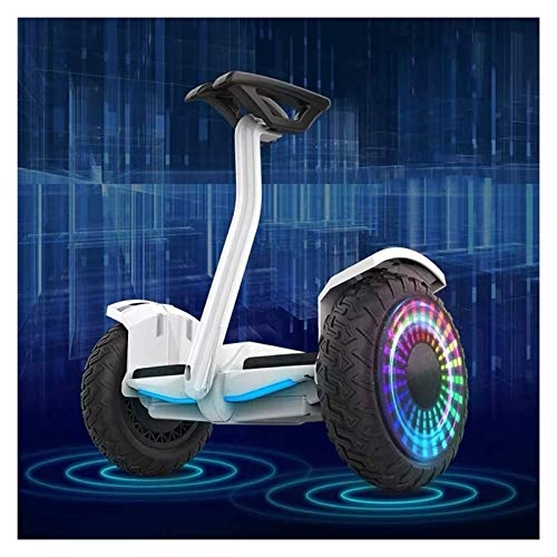 Self Balancing Segway : SCYMYBH Hoverboard Self Balancing Electric Scooters Two Wheel Smart Self Balance Scooter With Bluetooth Speaker, LED Lights, Flashing Wheels, Best Gifts For Kids (Color : White)