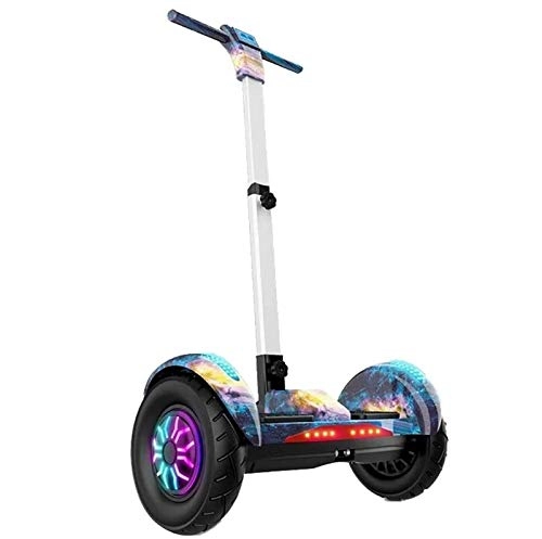 Self Balancing Segway : SCYMYBH Smart Self Balance Electric Scooter 10" Self Balancing Scooter Two Wheel With Bluetooth Speaker, Flashing Wheels, Safety Handrail With Adjustable Length For Kids And Adults (Color : B)