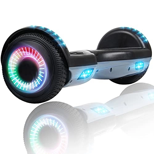 Self Balancing Segway : SISGAD Hoverboard for Kids, 6.5" Hoverboard Self Balancing Electric Scooter All Terrain Hoverboard Off-road Board with LED Light for Kids and Adults-with Bluetooth
