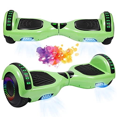 Self Balancing Segway : SISGAD Hoverboard for Kids, 6.5" Self Balancing Electric Scooter with Bluetooth and LED Lights, Off Road Adult Overboard, Safety Certified