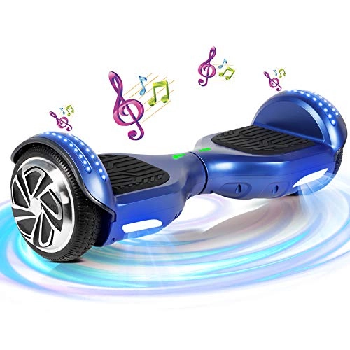 Self Balancing Segway : SISGAD Hoverboard, Hoverboard, 6.5" Two Wheel Self Balancing Electric Scooter, with Safety Certified, Hover Board with Bluetooth and Led Lights for Boys and Girls