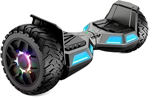 Self Balancing Segway : SISIGAD 8.5'' All Terrain Off-Road Hoverboard, 8.5 inch Self Balancing Scooter with Bluetooth Speaker, LED Lights, Gift for Children