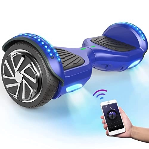 Self Balancing Segway : SISIGAD Hoverboard Self Balancing Scooter 6.5" Two-Wheel Self Balancing Hoverboard with Bluetooth Speaker and LED Lights Electric Scooter for Adult Kids Gift