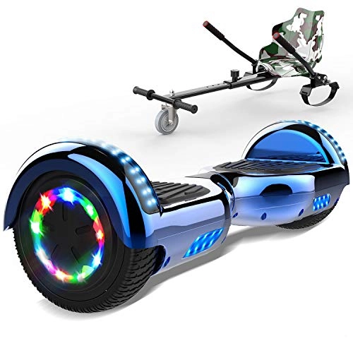 Self Balancing Segway : SOUTHERN-WOLF Hoverboard go Kart Self Balance Scooter with Hoverkart 6.5 Inches Hoverboards for kids LED with Lights and Bluetooth Speaker Best Gifts for Kids Best Gifts for Boys and Girls