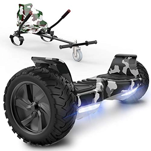 Self Balancing Segway : SOUTHERN-WOLF Hoverboards 8.5" with Hoverkart, Self Balancing Scooter Bluetooth with LED Indicador