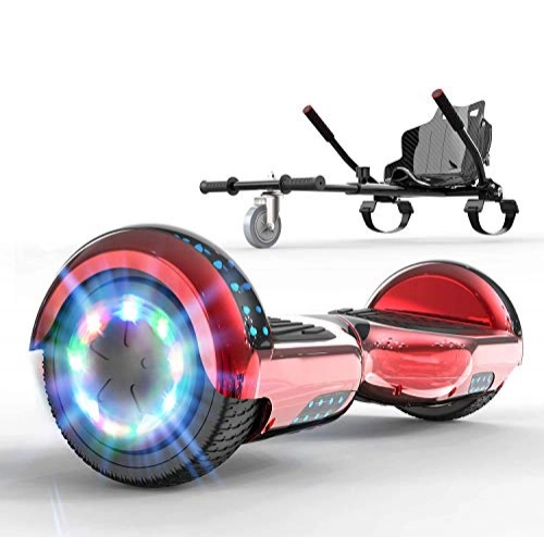Self Balancing Segway : SOUTHERN WOLF Hoverboards for kid, Electric Scooter Bluetooth Speaker Hoverboards with Colorful Wheel LED Lights, Go-kart Seat Suitable for kids & Teenagers