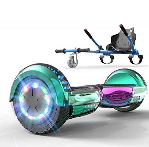 Self Balancing Segway : SOUTHERN WOLF Self Balancing Hoverboards, Electric Scooter with LED Lights, 2x350W Self Balancing Scooter with Bluetooth Speaker, Including Go-kart, Best Gift for Kids