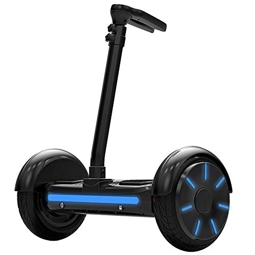 Self Balancing Segway : T-XYD Electric Self-Balancing Scooter Off-Road Adult Children Smart Hoverboard Double Wheel with Push Rod with LED Light Bluetooth Speaker, Black