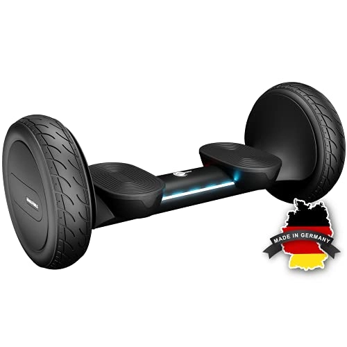 Self Balancing Segway : Wheelheels Balance Scooter, Hoverboard 'ALPHA OFFROAD' - 10" inflated tires, water-resistant aluminium-body, FROM GERMANY (Black)