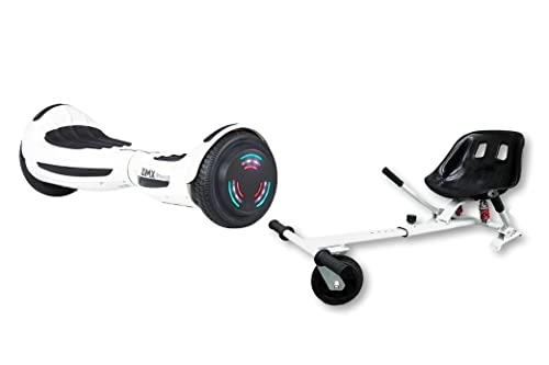 Self Balancing Segway : WHITE - ZIMX BLUETOOTH HOVERBOARD SEGWAY WITH LED WHEELS UL2272 CERTIFIED + HK5 WHITE