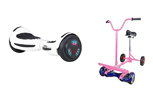 Self Balancing Segway : WHITE - ZIMX BLUETOOTH HOVERBOARD SEGWAY WITH LED WHEELS UL2272 CERTIFIED + HOVEBIKE PINK