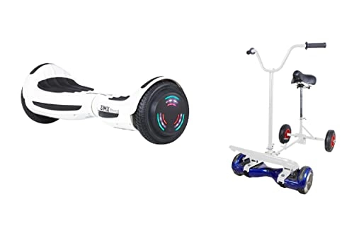 Self Balancing Segway : WHITE - ZIMX BLUETOOTH HOVERBOARD SEGWAY WITH LED WHEELS UL2272 CERTIFIED + HOVEBIKE WHITE