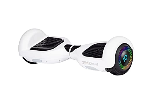 Self Balancing Segway : White - ZIMX HB2 6.5" Self Balancing Hoverboard with LED Wheels UL2272 Certified
