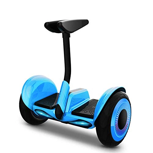 Self Balancing Segway : YLCJ 10-inch Smart Hoverboard with Foot Pole / Hand Lever, Self-Balacing Electric Scooter for Adults and Kids, Automatic Balancing Car, Bluetooth / LED Lights / Load 120KG-blue_B