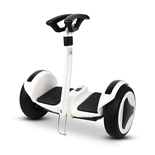 Self Balancing Segway : YLCJ 10-inch Smart Hoverboard with Foot Pole, Self-Balacing Electric Scooter for Adults and Kids, Balancing Car, Bluetooth / LED Lights / Load 120KG-white_54V