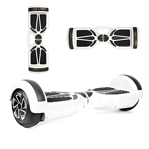 Self Balancing Segway : ZTBGY Self-Balancing Electric Scooter, Two Wheel Smart Self Balance with Bluetooth Speaker 6.5 Inches LED Lights Flashing Wheels Hoverboards Max Speed 10km / h Endurance 15km, birthday Gift. (white)