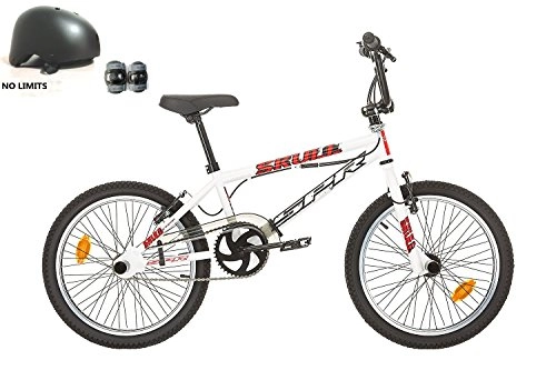 BMX : BMX 20'' Free Style Skull / SPR avec Rotor System 360° - Roues 48 Rayons avec Casque Inclus (+ GENOUILLERES & COUDIERES)