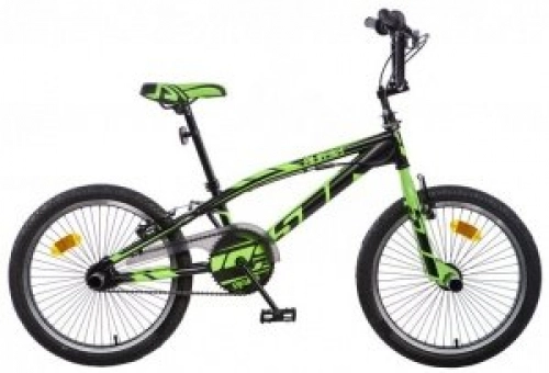 BMX : BMX fiets 47 cm de 20 pouces Unisexe velge Frein Noir / Vert