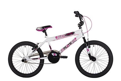 BMX : Flite Fl029b Kid's Screamer Vélo BMX, Cadre 27, 9 cm / Roues de 50, 8 cm – Blanc