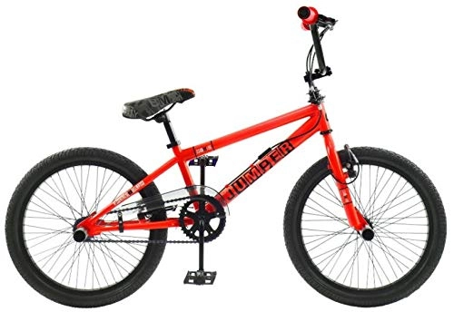 BMX : JUMPER BMX fiets 47 cm de 20 Pouces Unisexe velge Freins Rouge