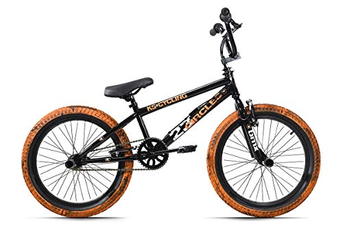 BMX : KS Cycling BMX Freestyle 20'' 23 Circles Noir-Orange Jeunesse Unisexe, 25