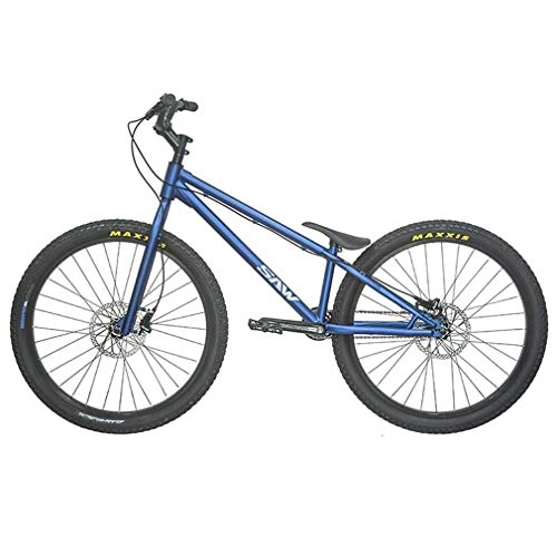 BMX : LJLYL 26 Pouces Street Trials Bike Vélos de Trial Complets pour Adultes - Hommes et Femmes - débutants et avancés, Cadre et Fourche Crmo, Solides et Robustes, Bleu, High Version