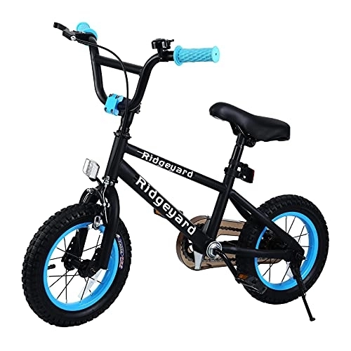 BMX : Muguang Vélo Enfant pour Filles et garçons de 3 à 4 Ans | 12 Pouces Enfants vélo Enfants BMX Freestyle | Vélo pour Enfants | Tester sans Risque (Bleu foncé)