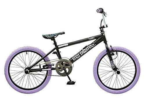 BMX : Rooster Big Daddy 20 BMX Noir / lilas avec rayons Roues