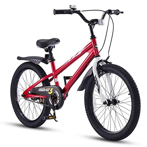 BMX : RoyalBaby Vélo Enfants Garçon Fille Freestyle BMX Vélo Bicyclette Vélo Enfant 14 Pouces Rouge