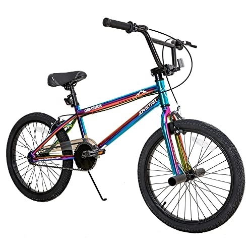 BMX : STITCH Gemsbok Freestyle BMX Style vélo pour enfants pour les années et les niveaux de début vers les roues avancées pour adultes, roues de 20 pouces, cadre en acier, huile Slick