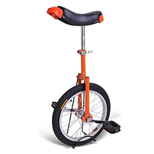 Monocycles : 12 Pouces Freestyle Unisexe pour Grands Enfants Grands Adolescents Adultes, Vélo d'exercice à équilibrage Automatique, Siège réglable (Couleur : Orange)