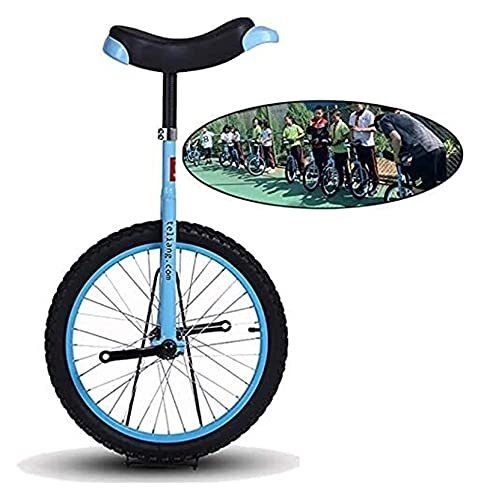 Monocycles : 14" / 16" / 18" / 20" Roue de Roue de Pouce pour l'enfant / Adulte, vélo monocycle, Balance Bleue Fun Vélo Vélo Vélo Sports de Plein air Exercice de Fitness (Color : Blue, Size : 18 inch Wheel)