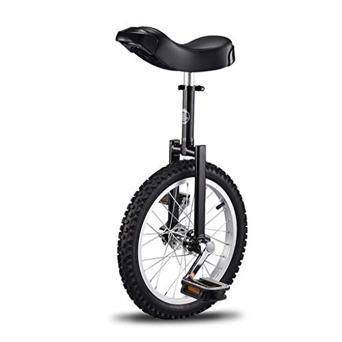Monocycles : 16" / 20" Enfant / Adulte Formateur Monocycle Hauteur Réglable Antidérapant Butyle Montagne Pneu Équilibre Vélo Vélo d'exercice Vélo, Noir, 20 inch