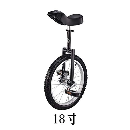 Monocycles : AAZX Vélos pour Enfants Brouette acrobaties monocycle vélo Roue Unique Condition Physique Adulte athlétique Voiture équilibrée, Black-18 inches